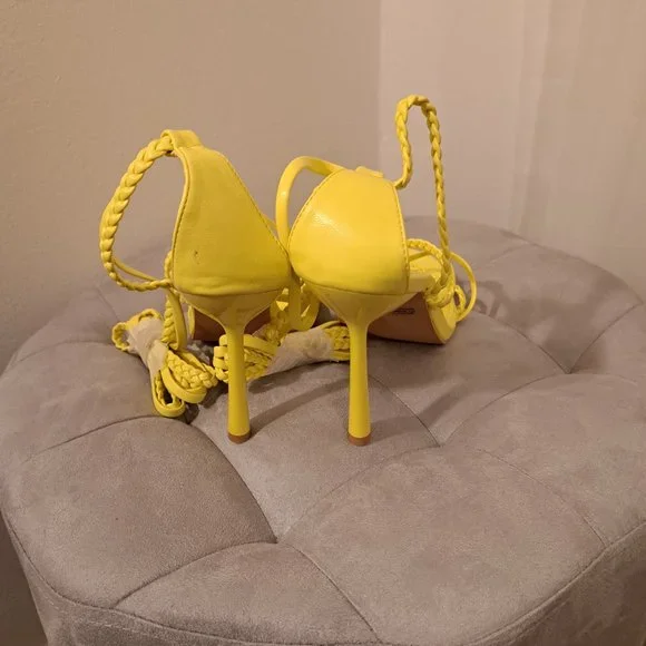Mixx Shuz Mercy Yellow Stilleto Heels - NWOT Size 9R - Picture 5 of 6